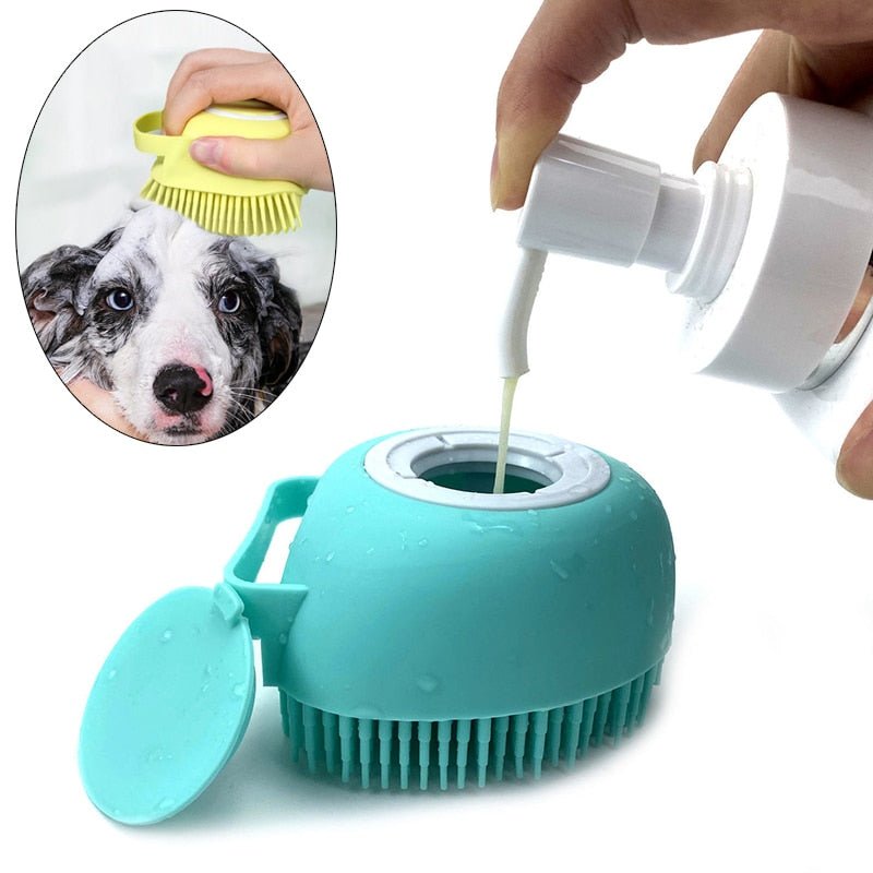 Skanto | DOGEASE – Pussebørste med integrert sjampo-dispenser og massasje-funksjon