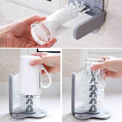 Dual Brush Glass Scrubber Skanto