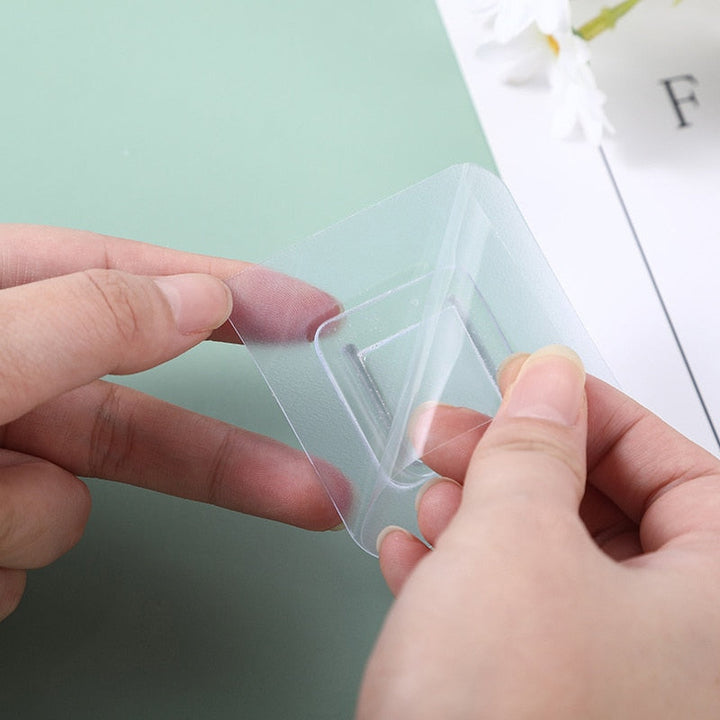 Dobbeltstående klebende veggkroker hengere sterke transparente kroker | Skanto