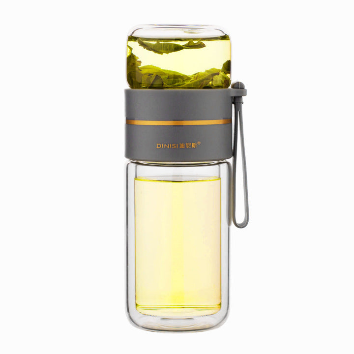 Skanto | Dobbelveggs Glassvannflaske med Te-infuser - PureBrew
