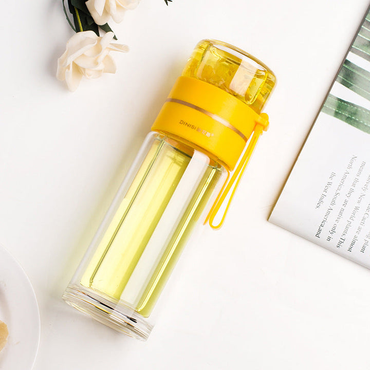 Skanto | Dobbelveggs Glassvannflaske med Te-infuser - PureBrew