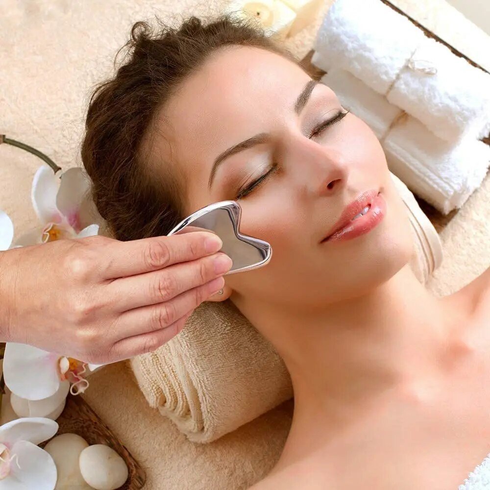Sculpt - Farvel spenninger - rynker fjernet - Gua Sha i rustfritt stål | Skanto