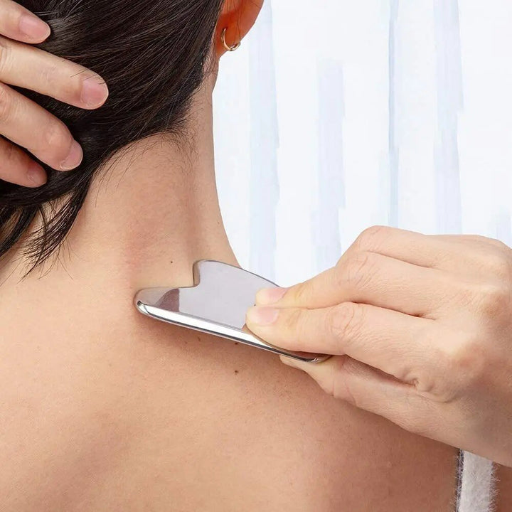 Sculpt Goodbye Tensions Fjerner rynker Gua Sha Laget av rustfritt stål | Skanto