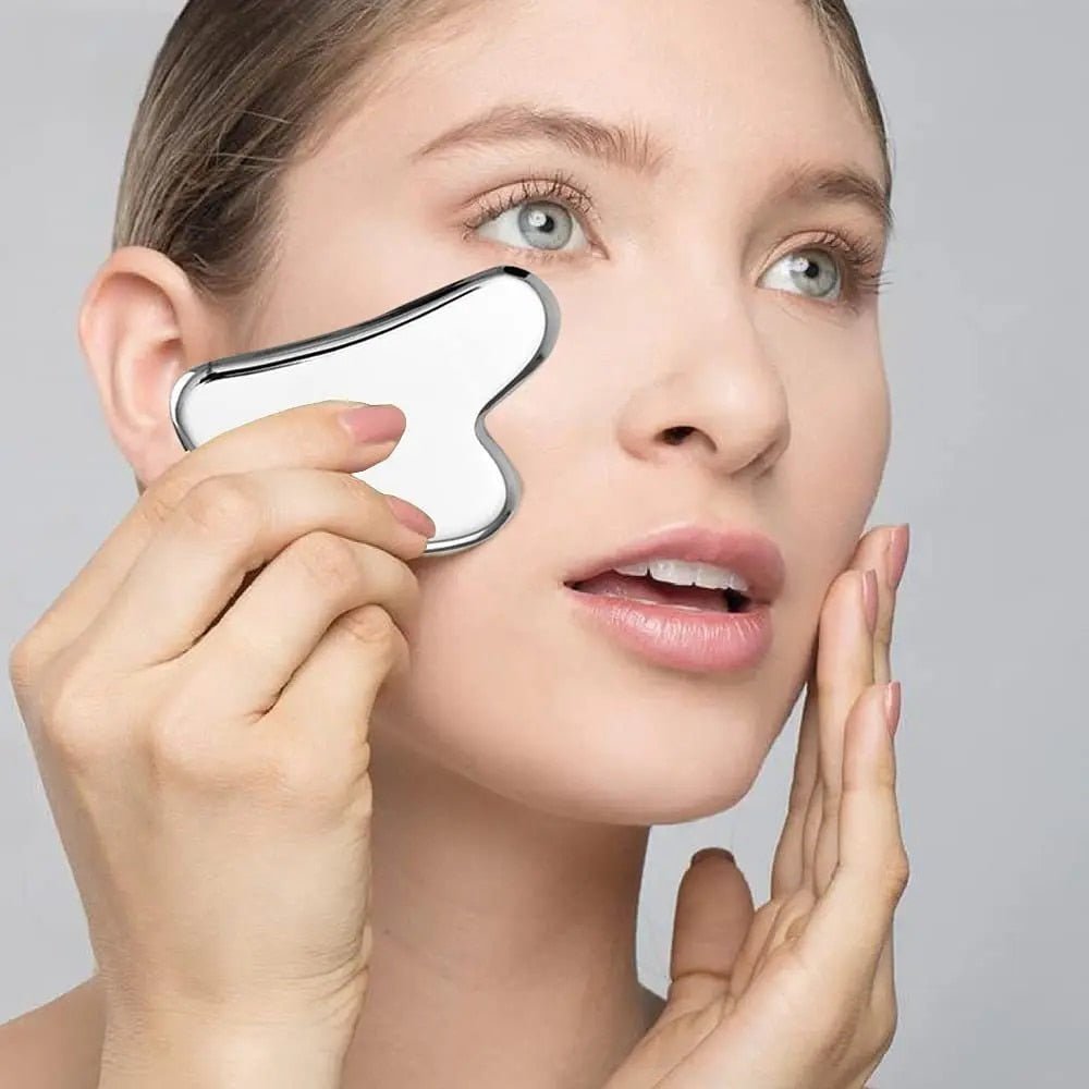 Sculpt - Farvel spenninger - rynker fjernet - Gua Sha i rustfritt stål | Skanto