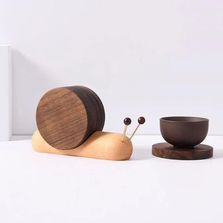 Skanto | Snail coaster sett - Unik sjarm - Pynt kaffer pauser - Elegant og funksjonell