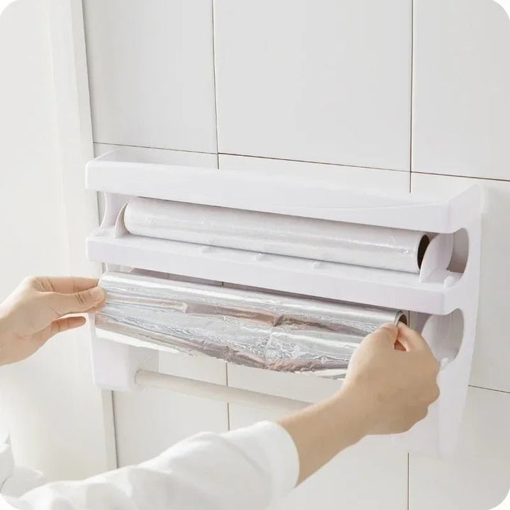 - Praktisk dispenser - Plastfolie og kjøkkenrull - Plassbesparelse | Skanto