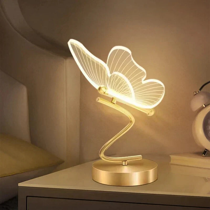 Elegant LED Bordlampe i Sommerfugl Design Skanto