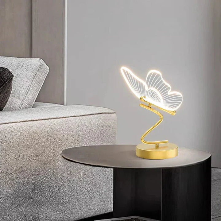 ButterflyLuxe - Elegant LED Bordlampe i Sommerfugl Design