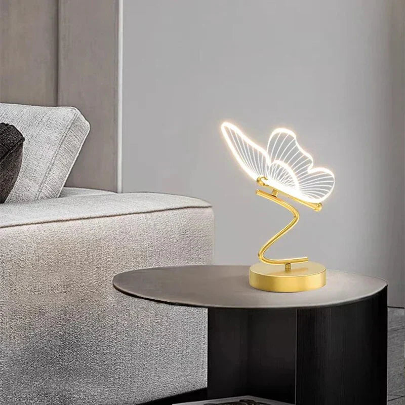 Elegant LED Bordlampe i Sommerfugl Design Skanto