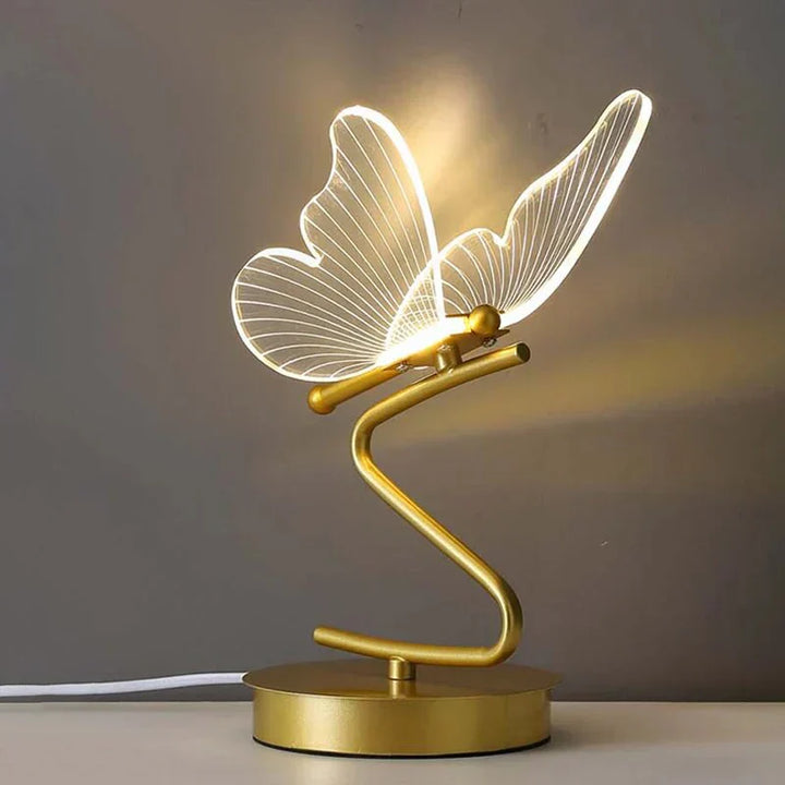 Elegant LED Bordlampe i Sommerfugl Design Skanto