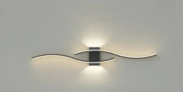 Moderne LED Vegglampe – Bølgeformet Design, Minimalistisk Stil | Skanto