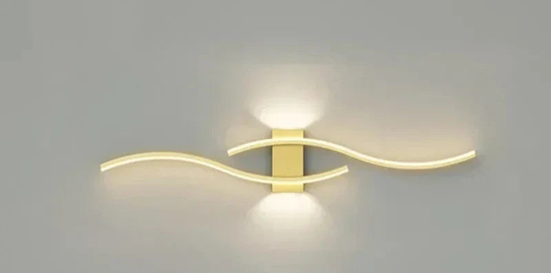 Moderne LED Vegglampe – Bølgeformet Design, Minimalistisk Stil | Skanto