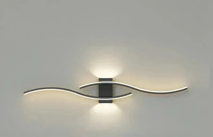 Moderne LED Vegglampe – Bølgeformet Design, Minimalistisk Stil | Skanto