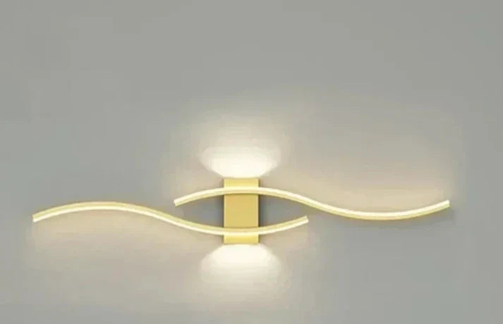 Skanto | Lumivora Wave LED Vegglampe | Moderne Bølge Design | Energisparende & Stilig | 60×15 cm | Varm, Blendingfri Lys