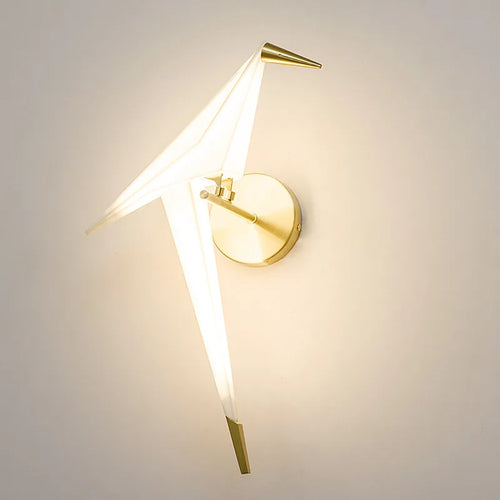 Moderne Origami Grane Vegglampe - Elegant LED Lys for Stueområder | Skanto