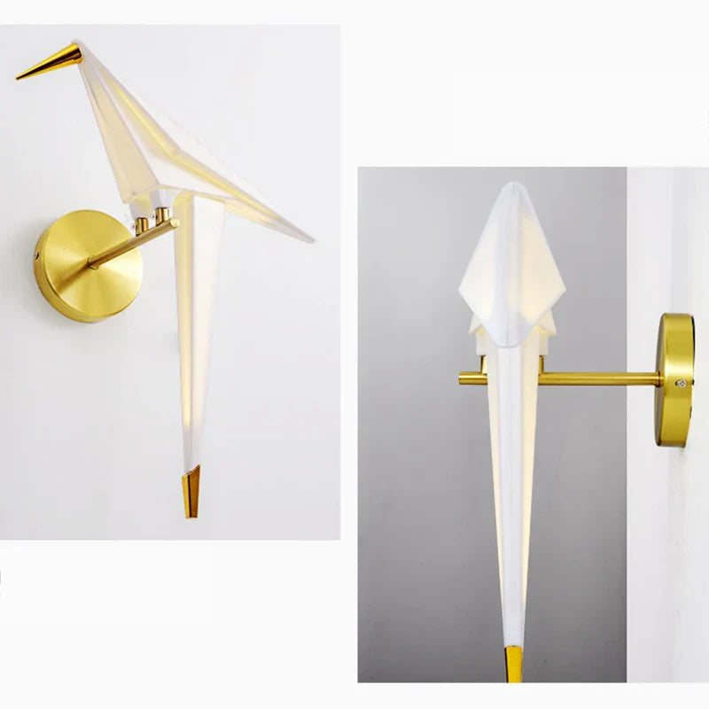 Moderne Origami Grane Vegglampe - Elegant LED Lys for Stueområder | Skanto