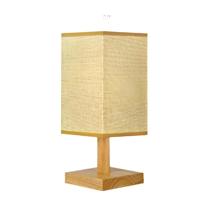 USB Bordlampe med Stoffsjcjerm - Moderne LED Nattbordlampe for Soverom og Kontor | Skanto