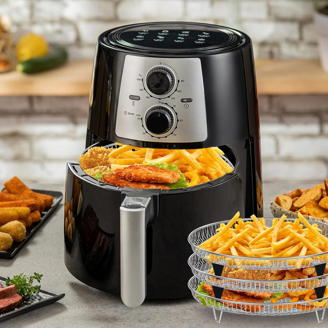 Stabelbare Air Fryer Racks | Plassbesparende steking gjort enkelt | Skanto