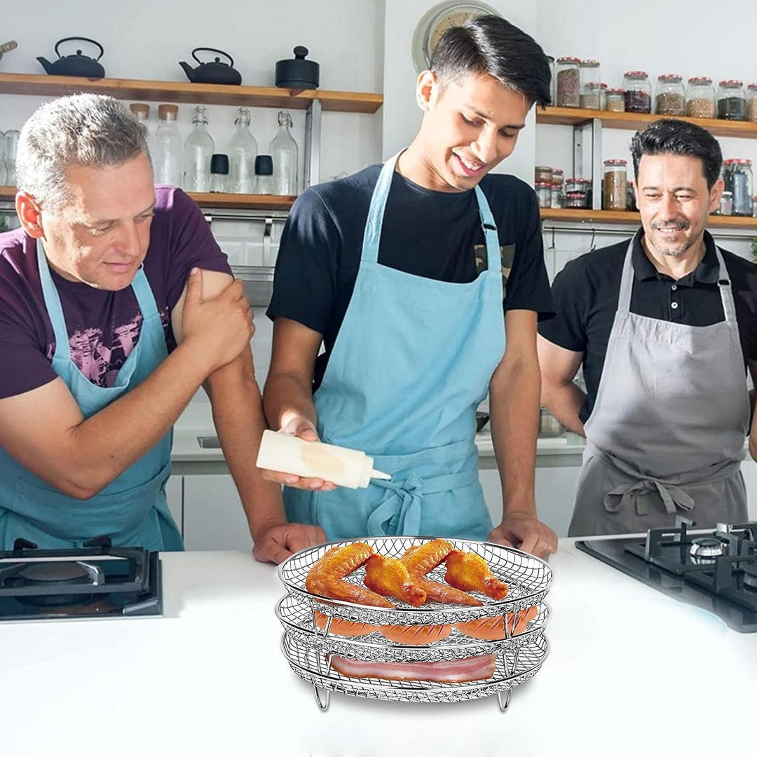 Stabelbare Air Fryer Racks | Plassbesparende steking gjort enkelt | Skanto