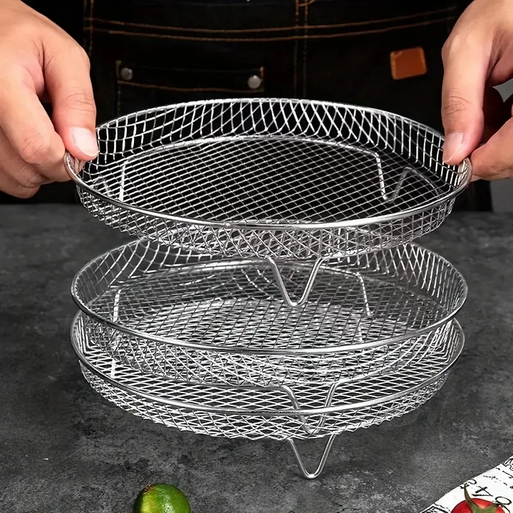 Stabelbare Air Fryer Racks | Plassbesparende steking gjort enkelt | Skanto