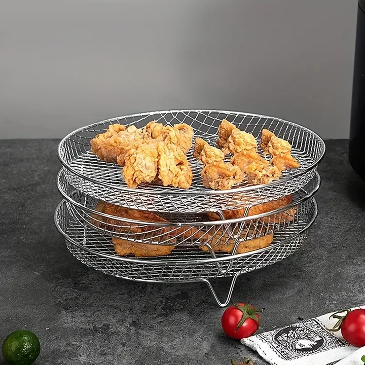 Stabelbare Air Fryer Racks | Plassbesparende steking gjort enkelt | Skanto