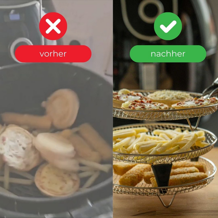 Stabelbare Air Fryer Racks | Plassbesparende steking gjort enkelt | Skanto