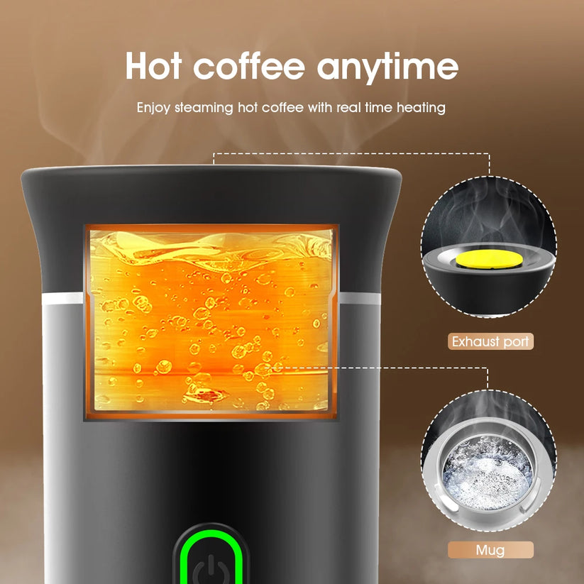 Bærbar kaffemaskin | Brygg hvor som helst og når som helst | Skanto