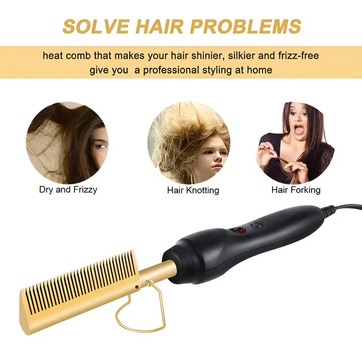 Skanto | Hot Comb for Tykt og Grovt Hår