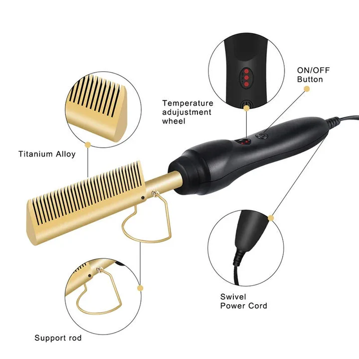 Skanto | Hot Comb for Tykt og Grovt Hår