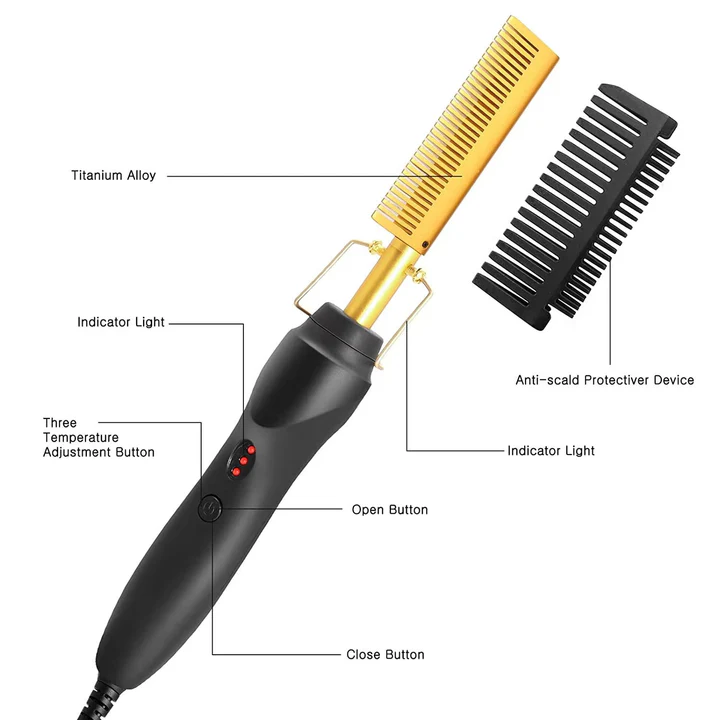 Skanto | Hot Comb for Tykt og Grovt Hår