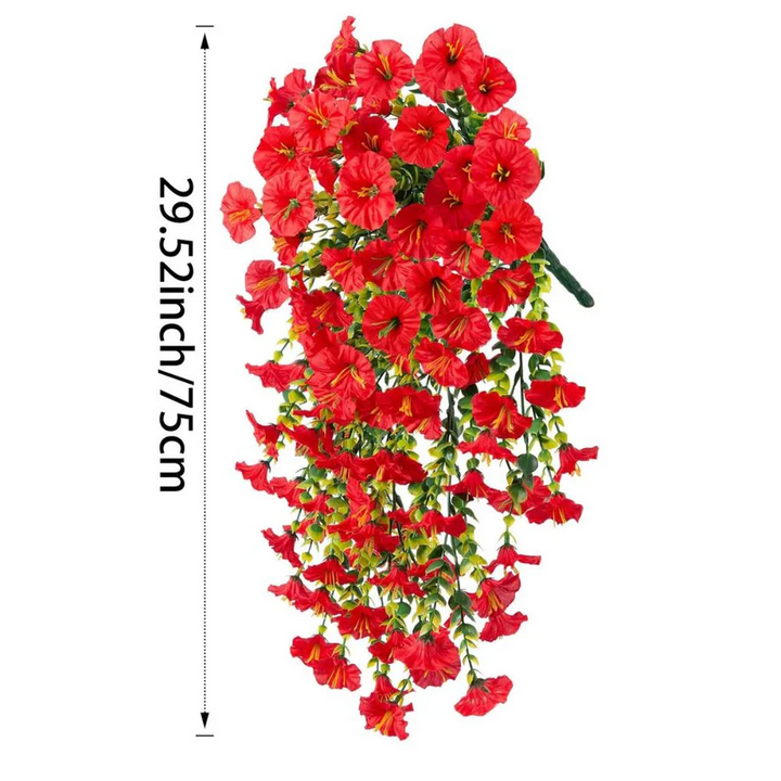 Skanto | UV-resistent kunstig morgenklokke blomst hengende dekor