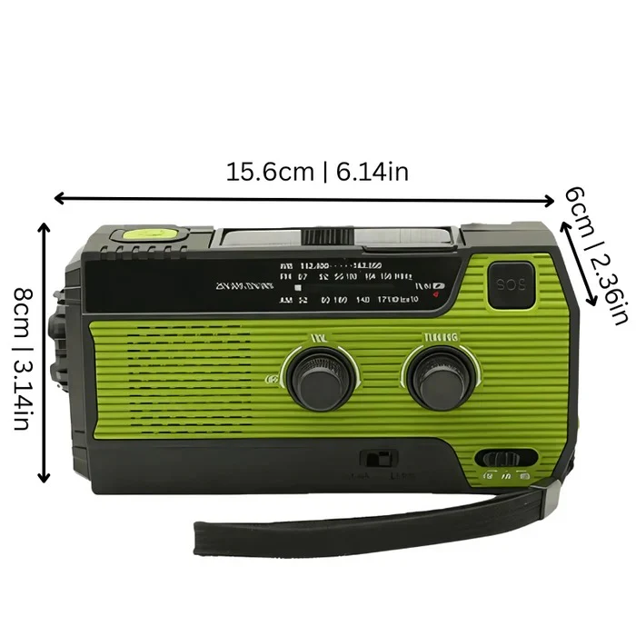 Skanto | Multi Function Emergency Radio med lyskaster og telefonlading