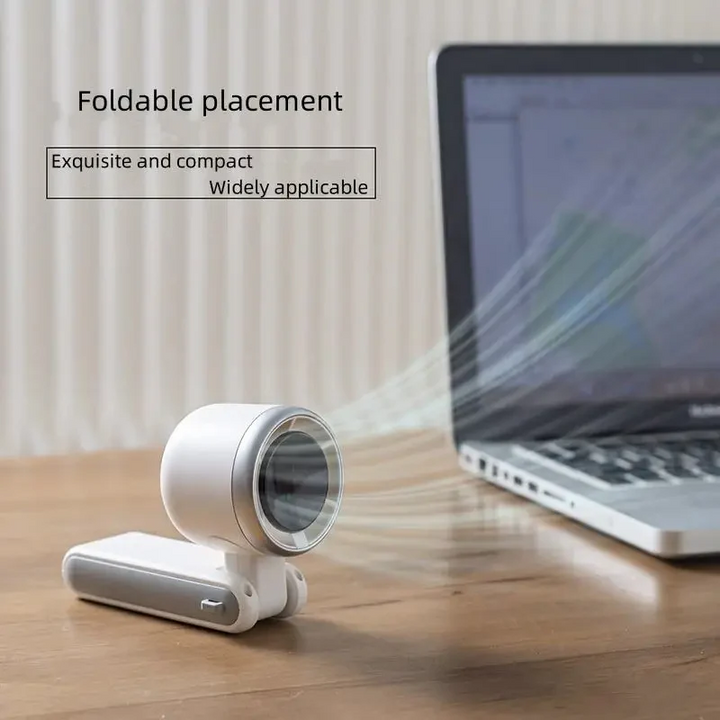 Foldbar Håndholdt Turbo Vifte med Digital Skjerm | Skanto
