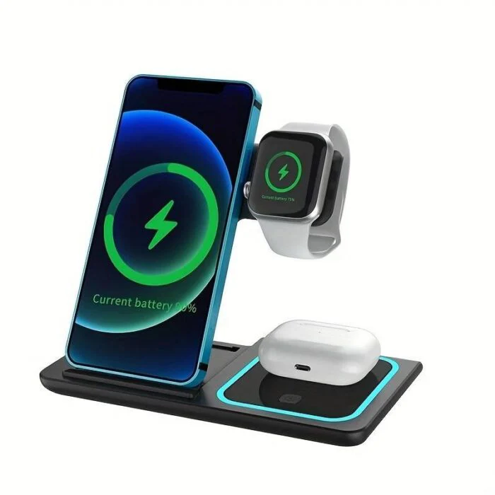 3-i-1-Wireless-Induksjonslader for iPhone