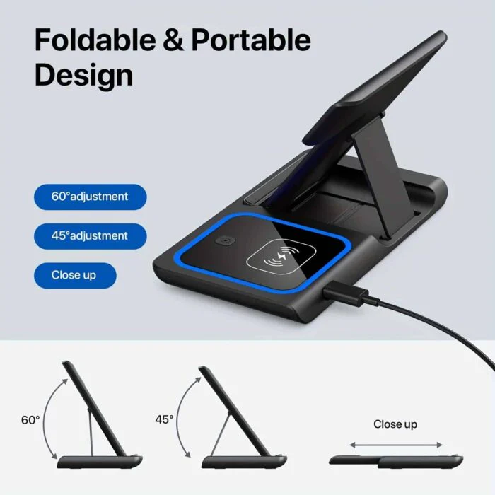 3-i-1-Wireless-Induksjonslader for iPhone