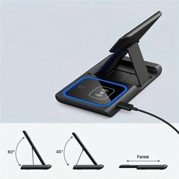 3-i-1-Wireless-Induksjonslader for iPhone