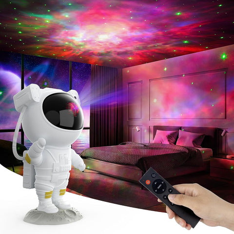 Starry Sky Astronaut | LED Galakse Prosjektor Nattlys for Soverom & Barn | Skanto