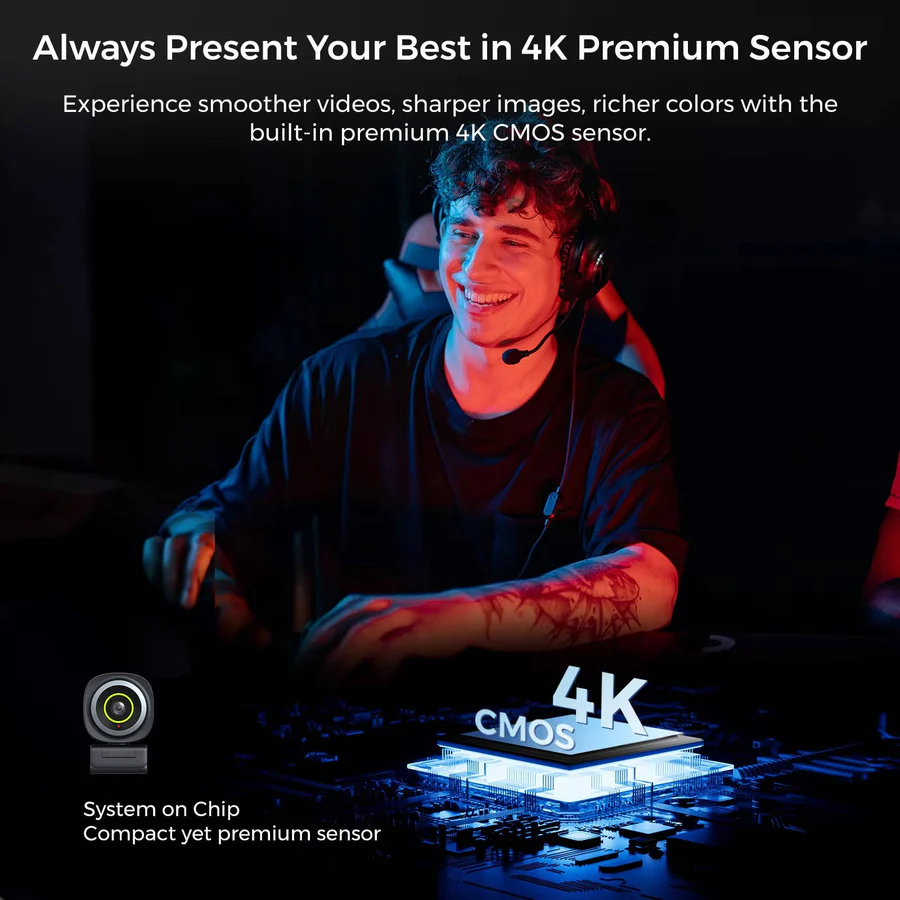 Skanto | 4K, 60fps Webcam for Streaming and Video Calls