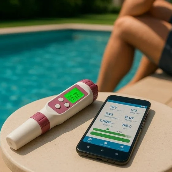 Skanto | Digital Pool Tester PH og Klor Måleinstrument for Enkel Vannanalyse