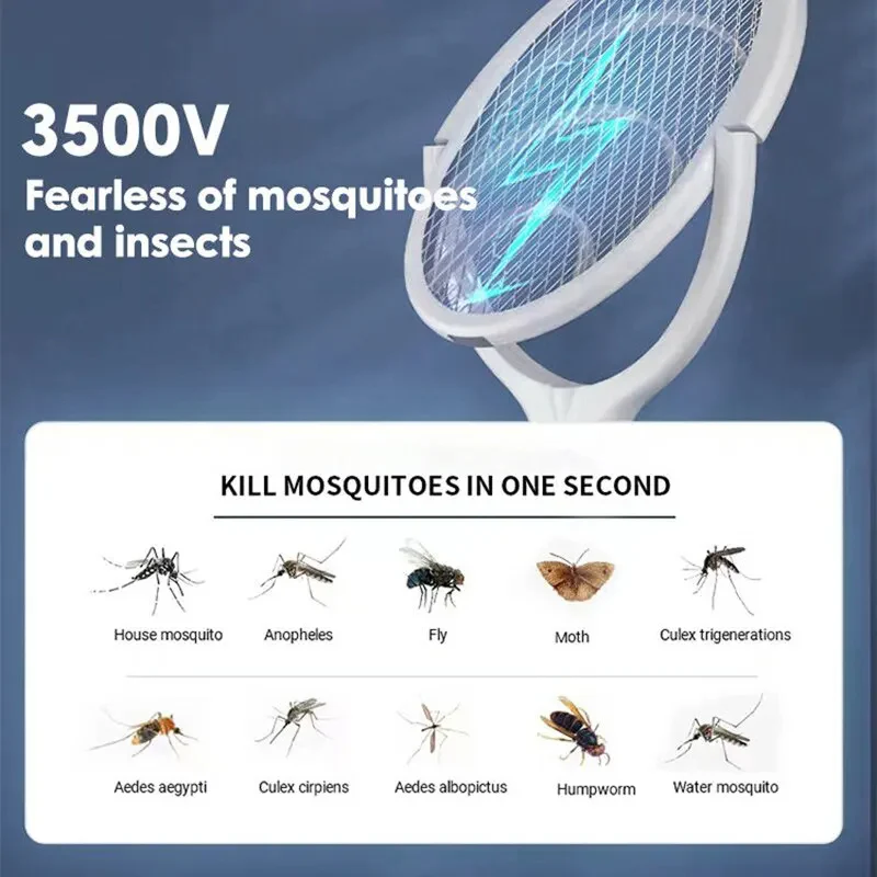 Skanto | 5 i 1 Bug Zapper Racket med hurtiglading