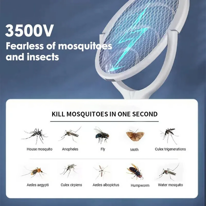 Skanto | 5 i 1 Bug Zapper Racket med hurtiglading