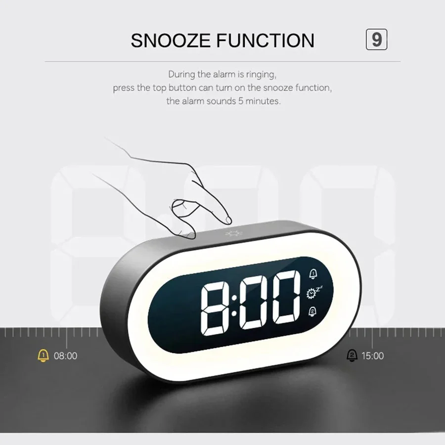 Skanto | Sunrise Mild Lys Vekkerklokke, USB-drevet
