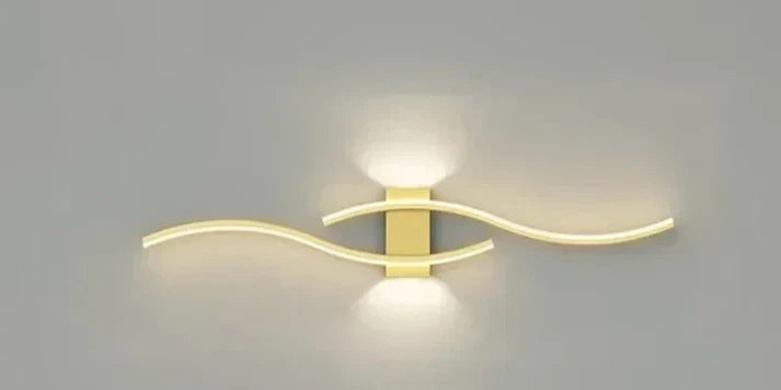 Skanto | Lumivora Wave LED Vegglampe | Moderne Bølge Design | Energisparende & Stilig | 60×15 cm | Varm, Blendingfri Lys