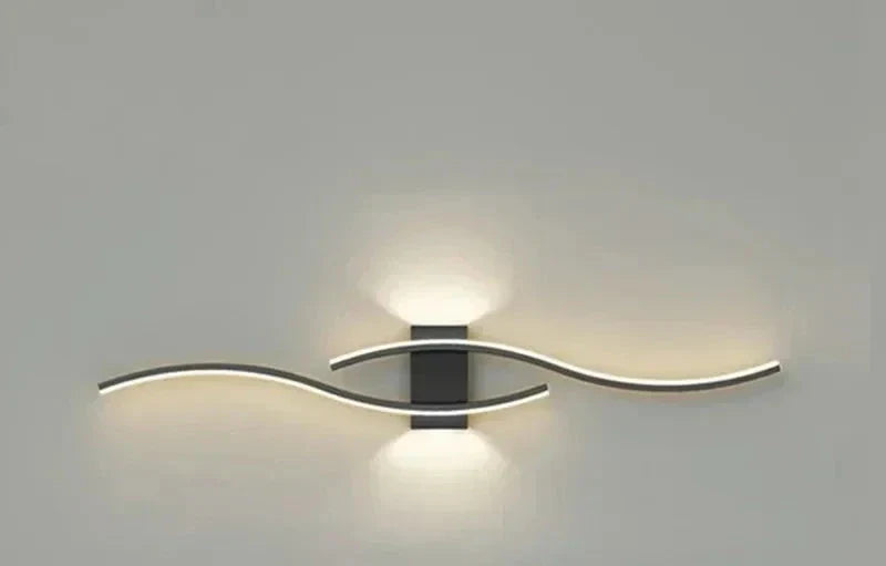 Moderne LED Vegglampe – Bølgeformet Design, Minimalistisk Stil | Skanto