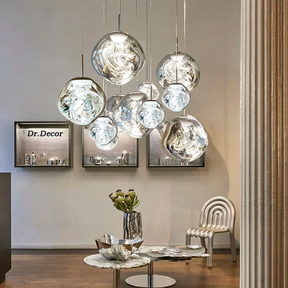 Skanto | NordicGlow – Elegant Glass Pendant Light | Modern Scandinavian Ceiling Lamp