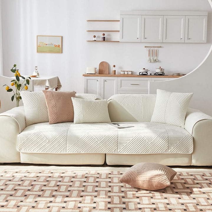 Skanto | PlushGrip – Non-slip plush sofa cover