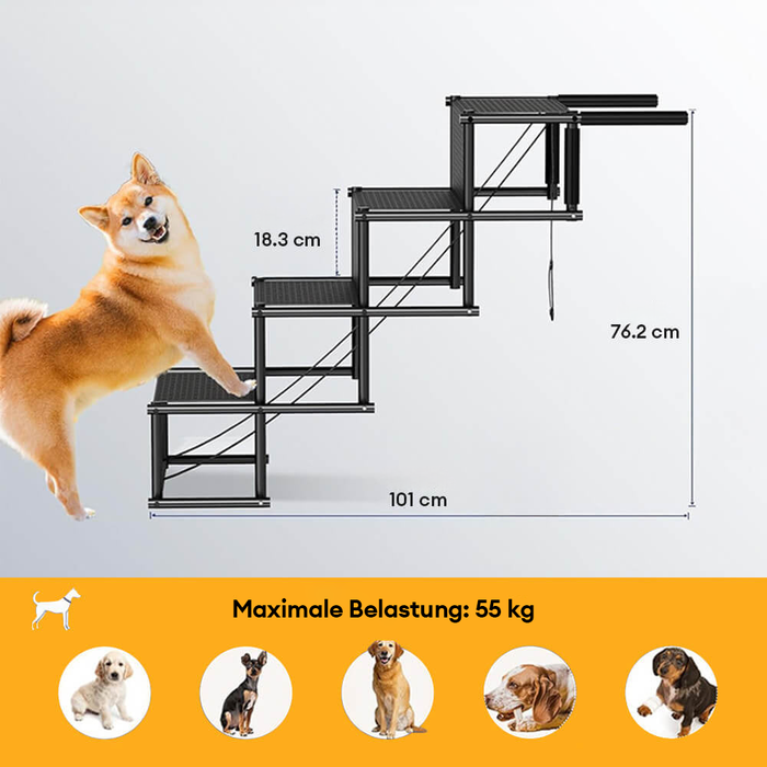 Folding Car Stair for Dogs | Safe Climbing for Puppies | Skanto