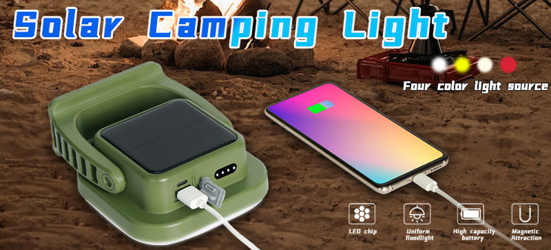 Oppladbar LED Campinglampe med Magneter Skanto