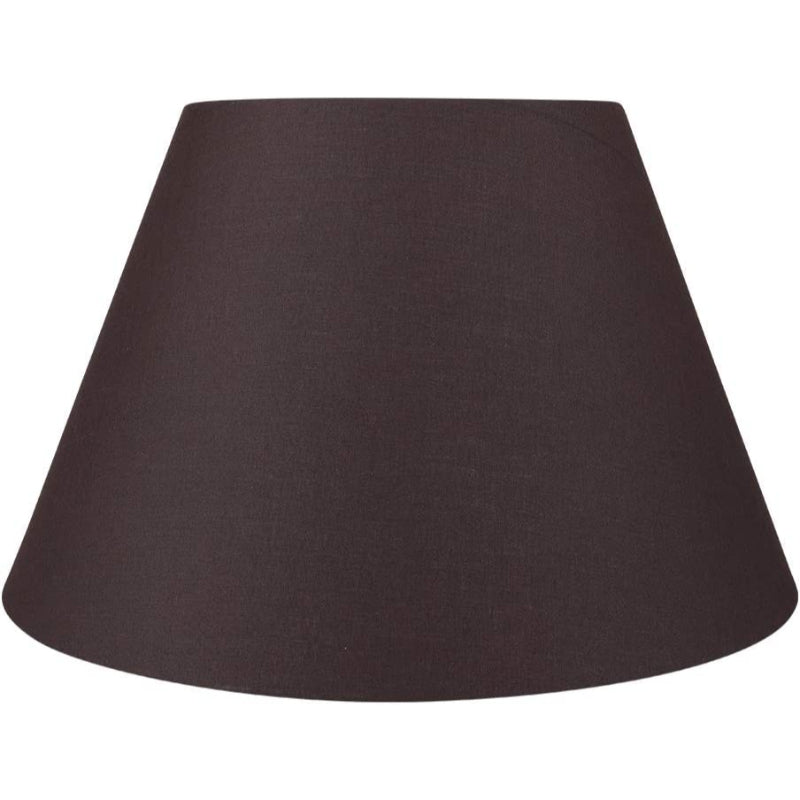 Skanto | Medium lampeskjerm, fat stoff lampeskjerm for bordlampe og gulvlampe, 7x13x7.8 tommer, naturlig ventilert lin, håndlaget, edderkopp (hvit)