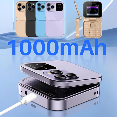 Skanto | Sammenleggbar Flip-Telefon Dual SIM | 1,77" Skjerm | 1000 mAh | Micro USB